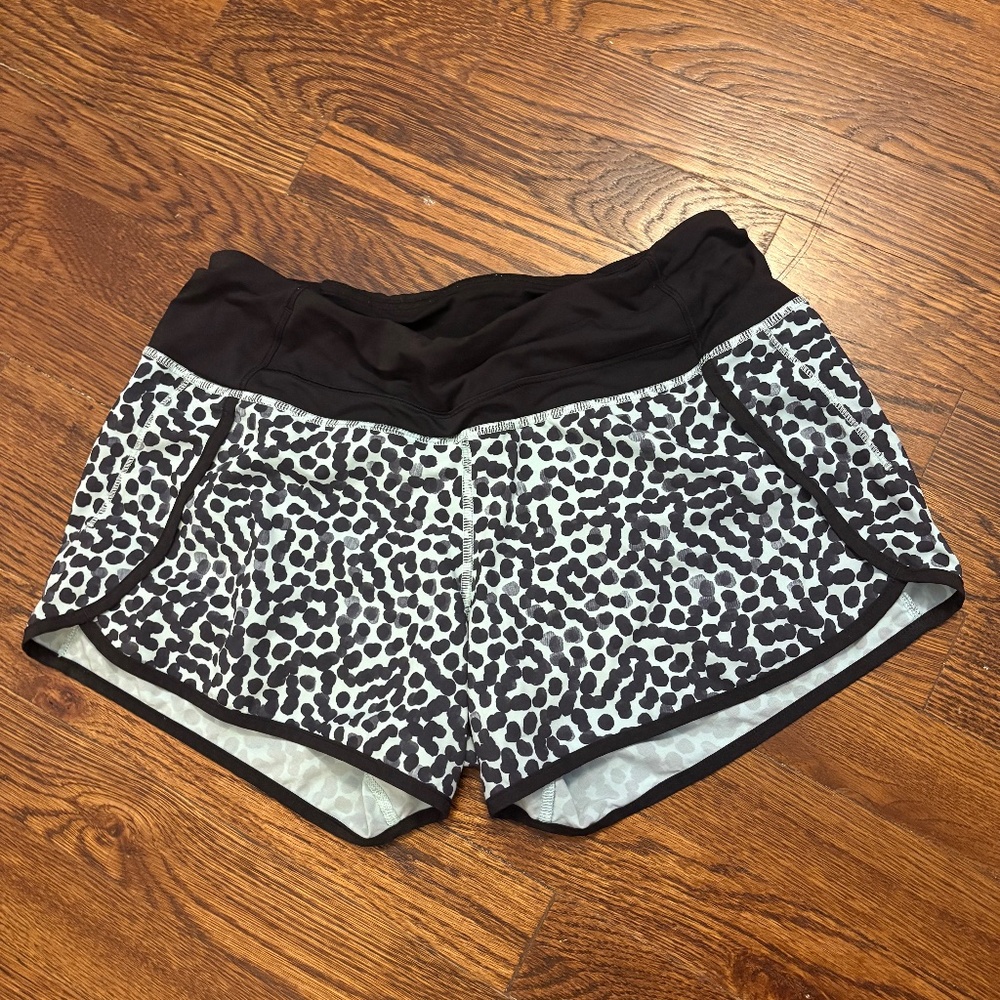Lululemon Shorts- Blue and Black Size 6